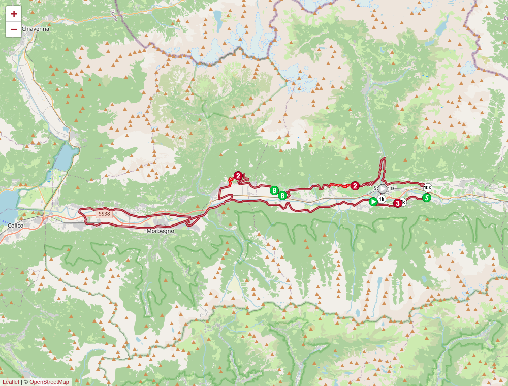 Official Tour de Suisse Women 2026 stage 1 map for Sondrio to Sondrio.
