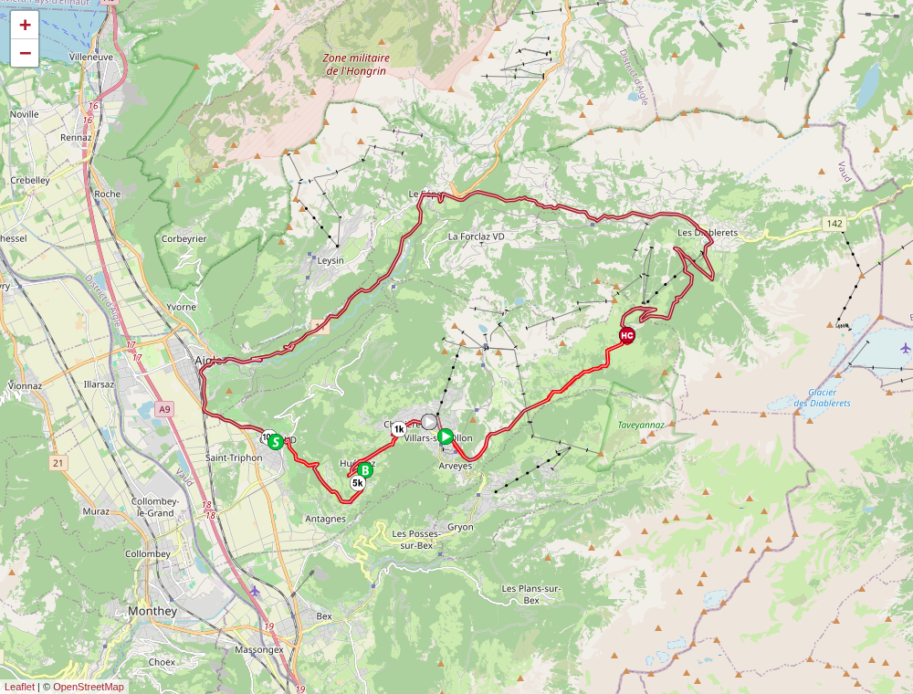 Official Tour de Suisse Women 2026 stage 5 map for Villars-sur-Ollon to Villars-sur-Ollon.